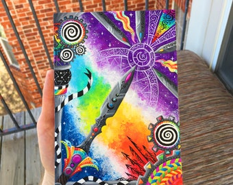 Original Tarot Painting - "Five of Swords"