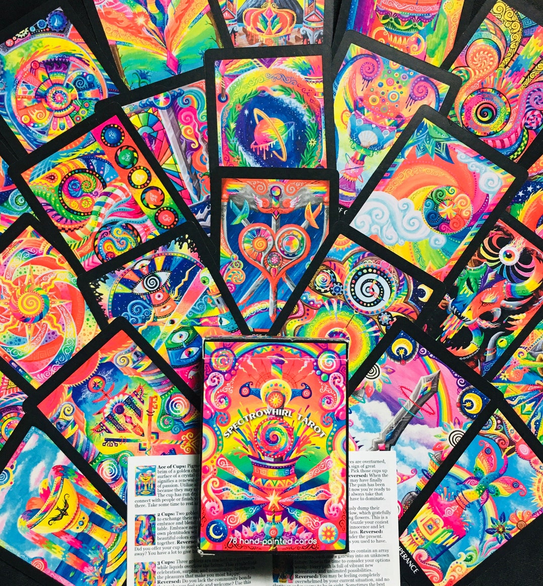 Spectrowhirl Tarot 2nd Ed (78 Cards+booklet, Rainbow Hand-painted