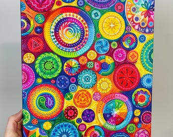 Acrylic Rainbow Painting - "Retinal Flash”
