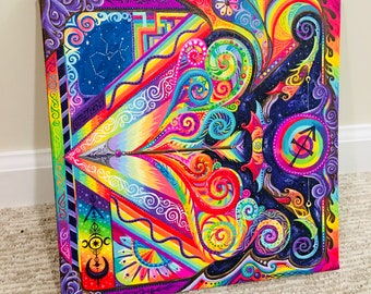 Rainbow Sagittarius Astrology Sign Zodiac Painting (One of a Kind)