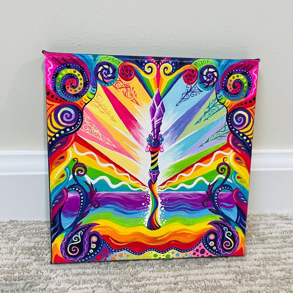 Original Rainbow Magic Wand Painting