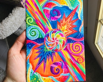 Original Tarot Painting - "Page of Coins" version 2