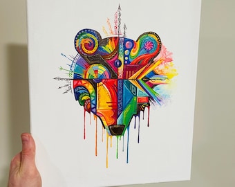 Original Rainbow Painting - "Bear”