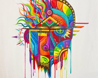 Original Rainbow Painting - "Animus"