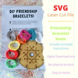 Freundschaft Armband Loom Laser Plotterdatei SVG DIY Kit Printable