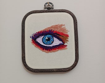 Shaman Eye Wall Art Spiritual Pagan Hanging Decor Embroidery Hoop Art Ritual Shamanic Gift