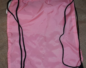 Pink Drawstring Backpack