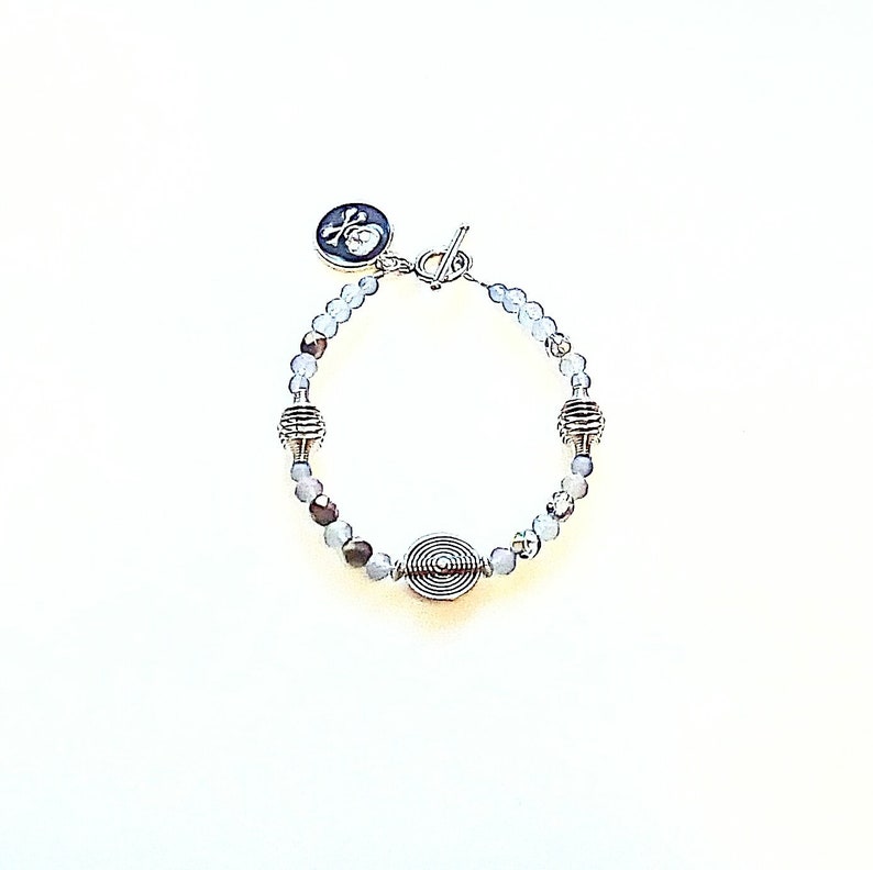 New Handmade One Of A Kind Exclusive Sweet Poison Halloween Themed Glass Beaded Charm Bracelet