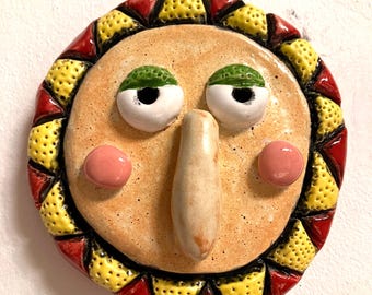 Small Ceramic Sun mask