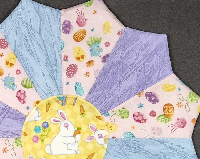 Easter Quilted Centerpiece / Table Topper / Small Reversible Round - Etsy