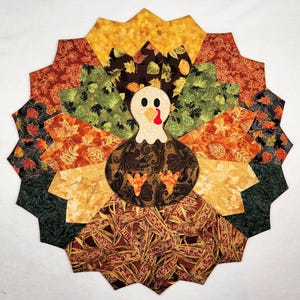 Festive Turkey Trail Quilted Table Topper NCU0NNT1012