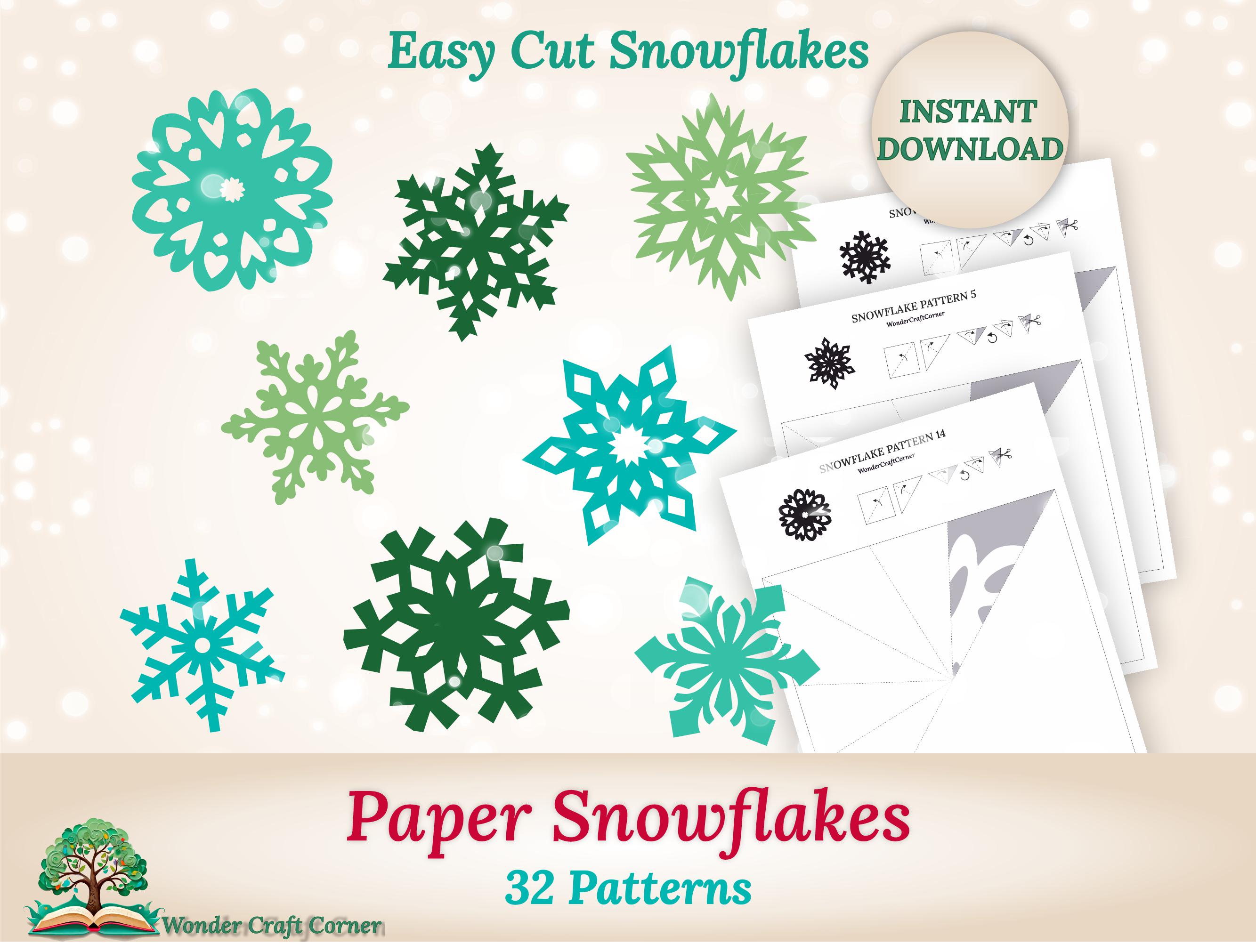 32 Paper Snowflake Patterns Printable Paper Snowflakes Printable DIY 32 Paper Snowflake Patterns Printable Paper Snowflakes Printable DIY