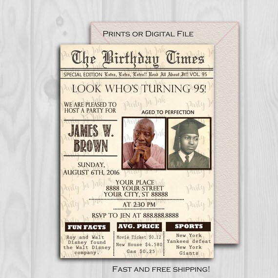 Journal Danniversaire Invitation 50e 60e 70e 80e Etsy Journal Danniversaire Invitation 50e 60e 70e 80e Etsy