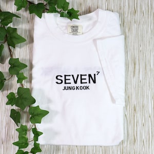 SEVEN Jungkook KPOP Embroidered T-shirt Sweatshirt Crewneck