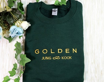 GOLDEN KPOP Embroidered T-shirt Sweatshirt Crewneck