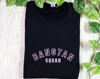 Bangtan Squad KPOP Embroidered T-shirt Sweatshirt Crewneck