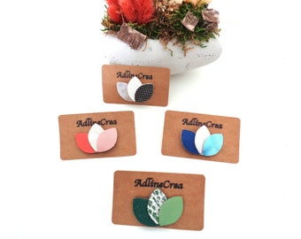 Genuine leather brooches