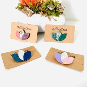 Genuine leather brooches