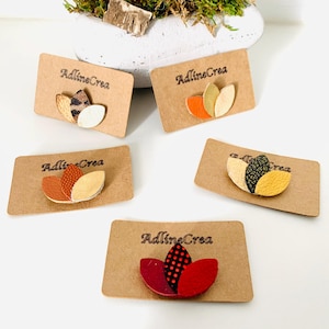 Genuine leather brooches