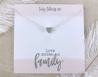 Hearts and Ovals Long Necklace Adoption Foster Care Orphanage Support 36 Born In Your Heart Elegant Necklace Double Heart Long Necklace