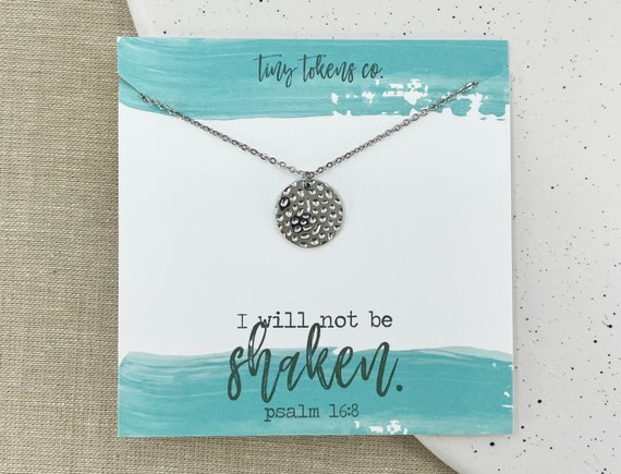 Shield necklace with bible deals verse