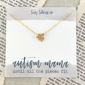 Autism Mama, Until All The Pieces Fit, Puzzle Piece Necklace, Awareness Necklace, Autism Diagnosis, Special Needs Gift, Austim Mom