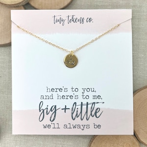 Big and Little We&#39;ll Always Be, Stamped &quot;Lil&quot; Necklace, Little Sister, Sorority, Rush, Recruitment, Bid Day, Sisters, Greek Life,