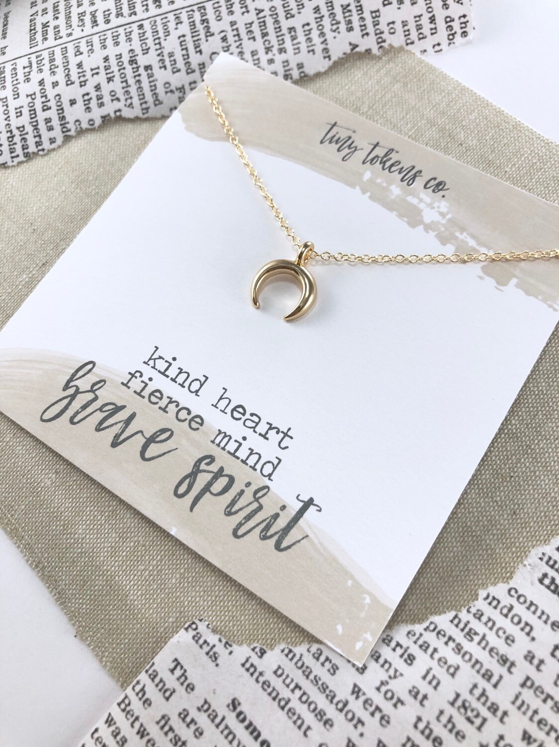 Kind Heart Fierce Mind Brave Spirit - Beach Stone Necklace