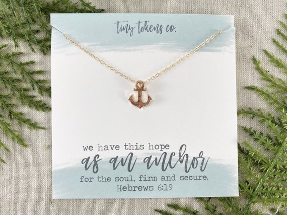 Dainty anchor necklace discount