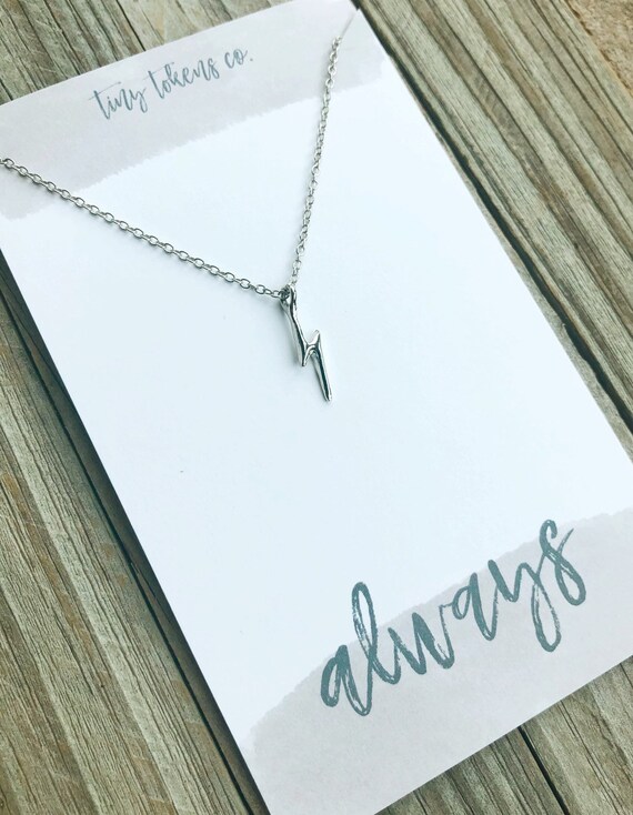 Always Harry Potter Lightning Bolt Necklace Gift Severus - Harry Potter Lightning Bolt Pendant Always Harry Potter Lightning Bolt Necklace Gift Severus - Harry Potter Lightning Bolt Pendant