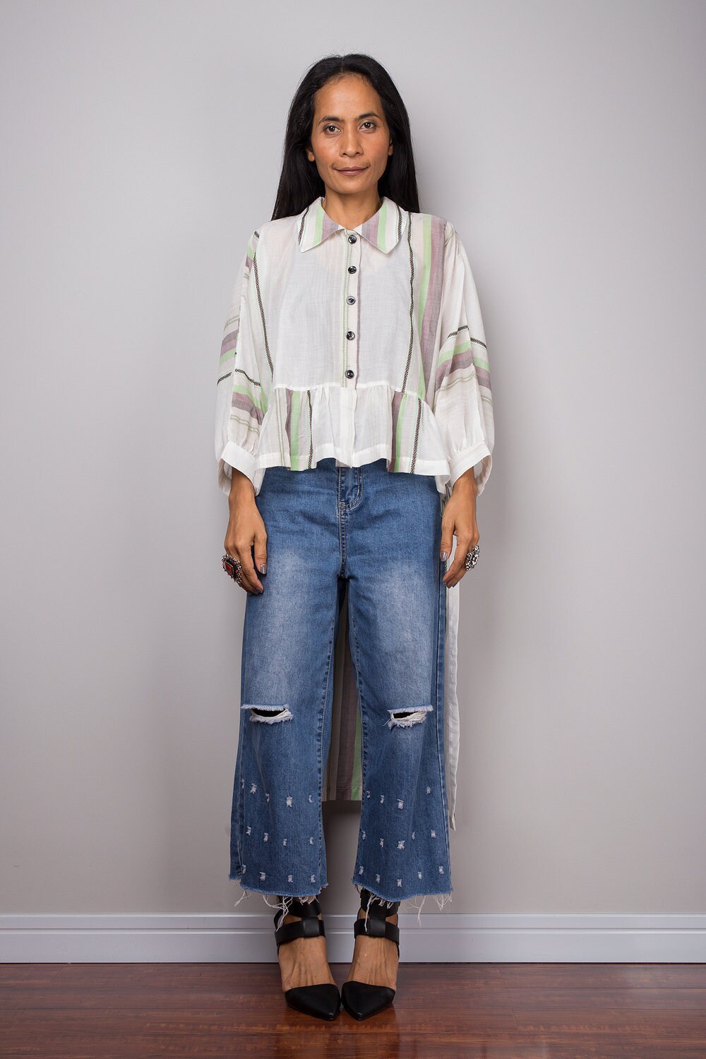 shirt dress short front long back