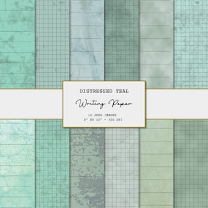 Distressed Writing Paper, Grunge texture digital paper.  Junk journal pages printable 8x10 inch paper scrapbooking instant download