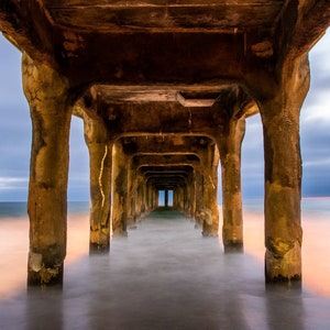 Manhattan Beach Pier, Los Angeles, California, Landscape Photo Print