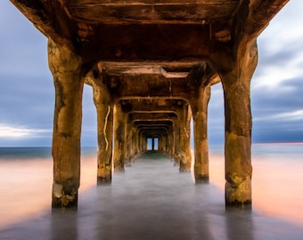 Manhattan Beach Pier, Los Angeles, California, Landscape Photo Print