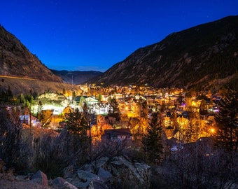 Georgetown Colorado At Night, Colorado, Landscape Photo Print