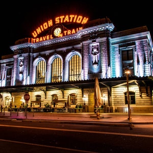 Union Station, Denver, Colorado, Skyline Cityscape Photo Print