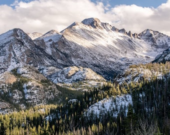 Longs Peak, Rocky Mountain National Park, Estes Park, Colorado, Landscape Photo Print