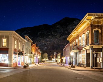 Georgetown Colorado At Night Photo Print