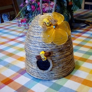 Bee Hive, Honey Bee Hive, Honey Bee Decor, Bee Hive Table Piece, Wreath Attachments, Summer Bee Decor, Summer Bee Hive, Summer Honey Bee