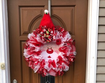 Santa Clause Wreath,Santa Door Wreath,Santa Door Decor,Santa with Hat Wreath,Santa Clause Door Wreath,Santa Clause Door Decor,Santa Clause