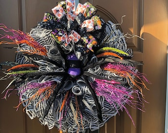 Halloween Spider Wreath,Halloween Door Wreath,Spider Halloween Decor,Spider Halloween Decor,Spider Door Wreath,Spooky Spider Wreath,Spiders