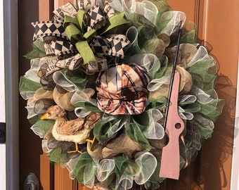 Duck Hunter Wreath,Man Cave Wreath,Outdoor Hunting Wreath,Duck Door Decor,Duck Wall Decor,Duck Season Decor,Duck Season Wreath,I Love Ducks