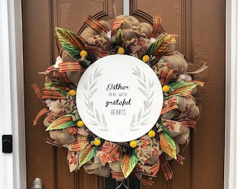 Fall Large Wreath,Fall Door Wreath,Fall Door Decor,Large Fall Wreath,Fall Floral Wreath,Fall Floral Door Decor,Welcome Fall Wreath