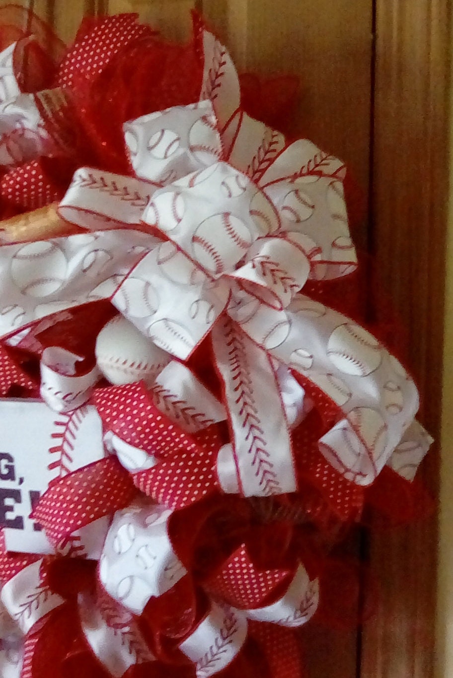 Baseball Wreath Summer Wreath Baseball Bat Wreath Spring