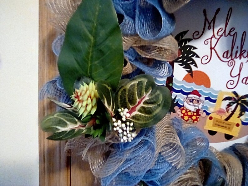 Hawaiian Wreath Hawaiian Christmas Decor Hawaiian Door  Etsy