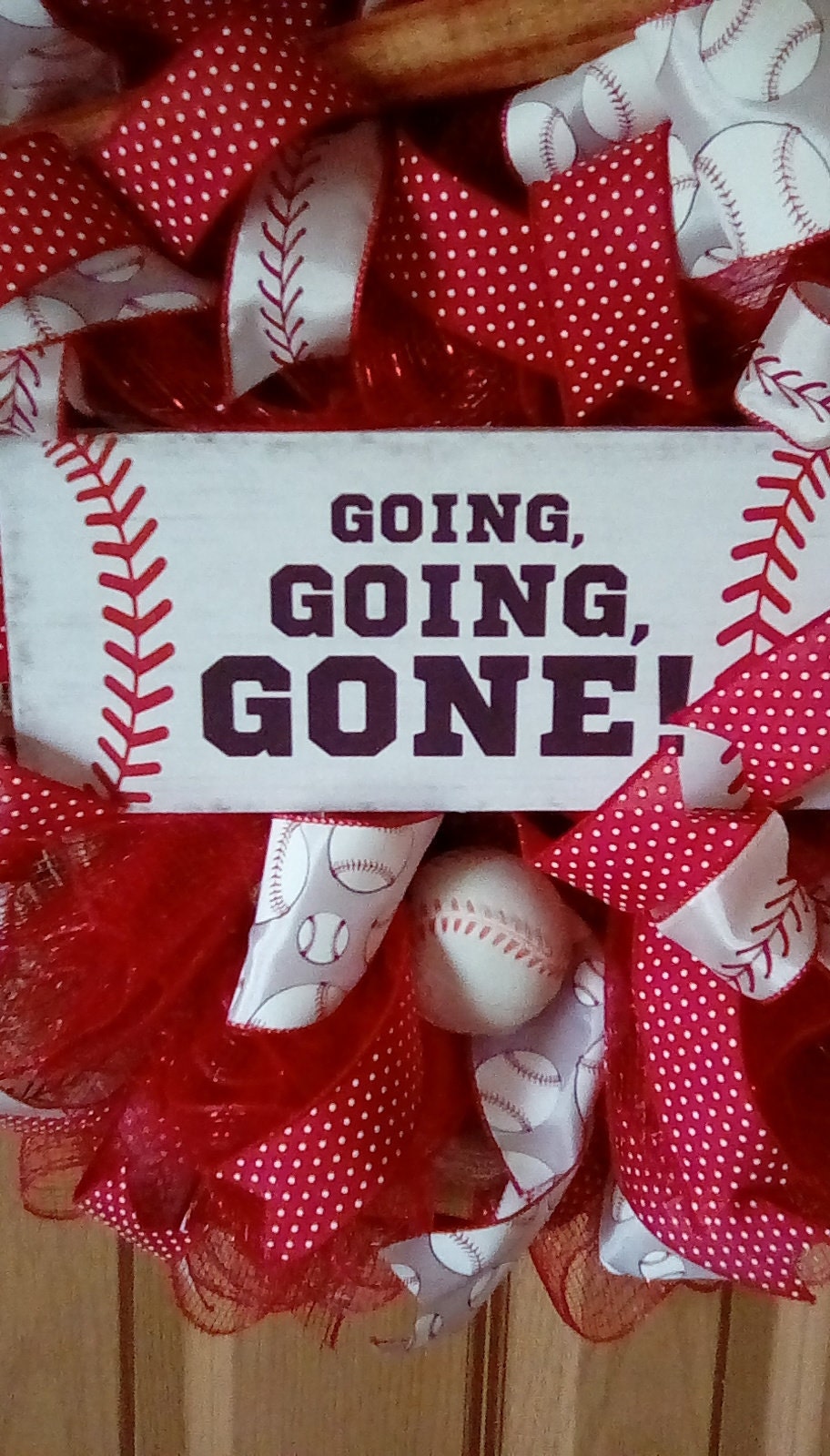 Baseball Wreath Summer Wreath Baseball Bat Wreath Spring