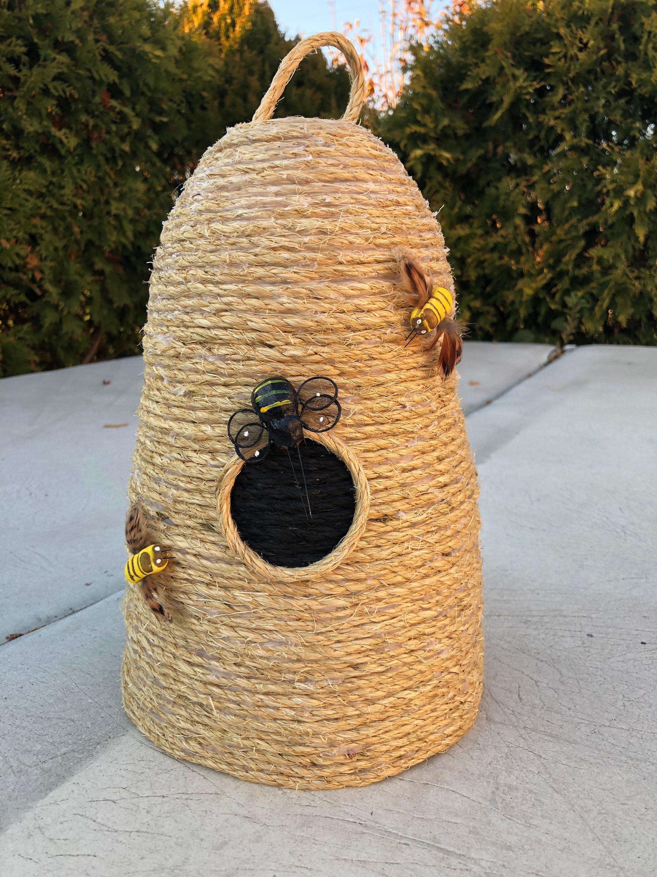 Bee Hive Decor, Rope Beehive, Bee Gift, Bee Decor, Bee Hive, Bee