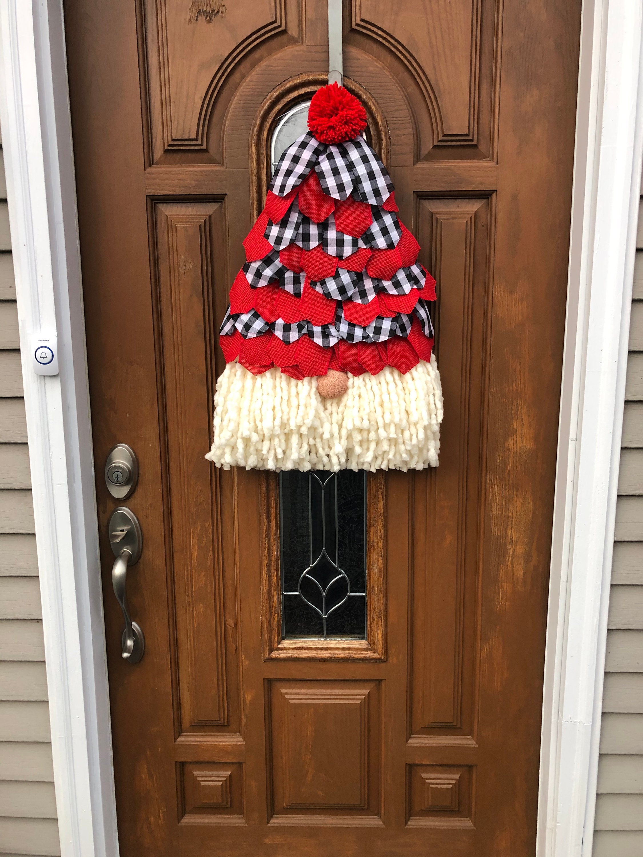 Gnome Door Wreath, Gnome Door Decor, Gnome Wall Decor, Christmas Gnome