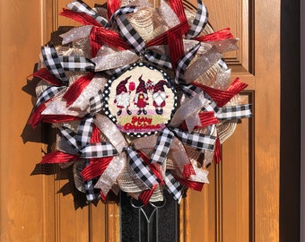 Pancake Wreath,Christmas red truck wreath,slim christmas wreath,window wreath,small christmas wreath,Christmas pancake wreath,Merry Xmas