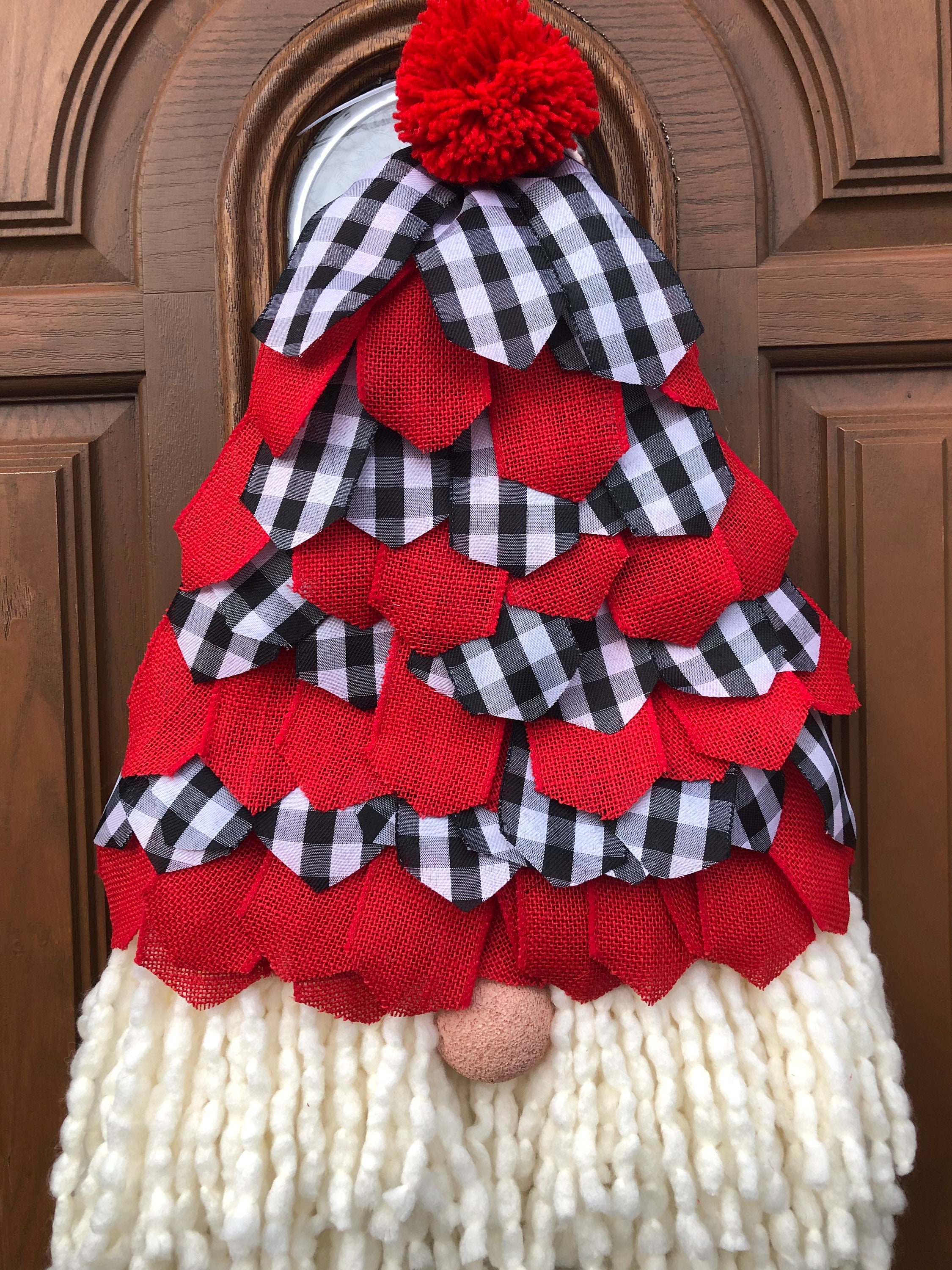 Gnome Door Wreath, Gnome Door Decor, Gnome Wall Decor, Christmas Gnome